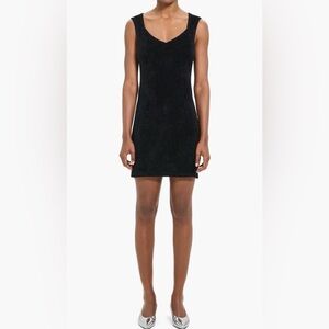New Theory Sleeveless Body-Con Mini Sweater Dress